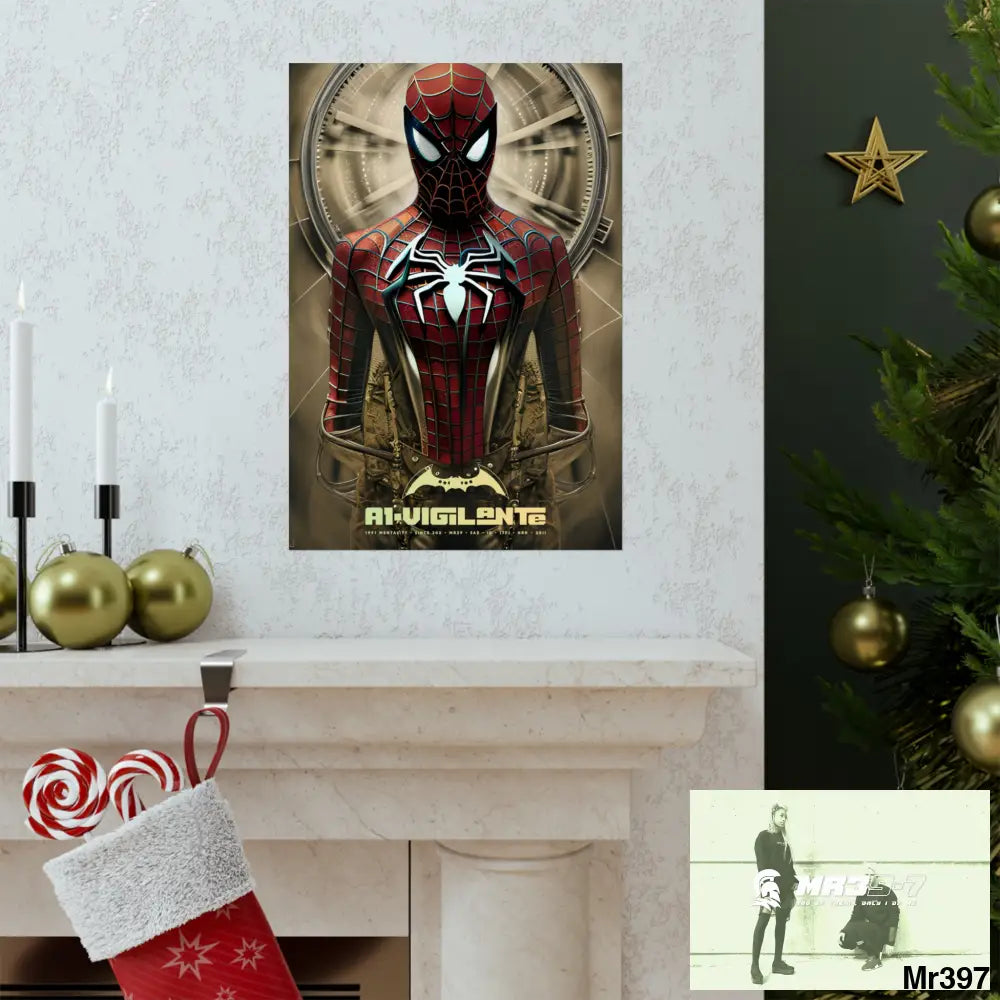 A1-Vigilante Steampunk SpiderMan Graphic Matte Vertical Posters Poster