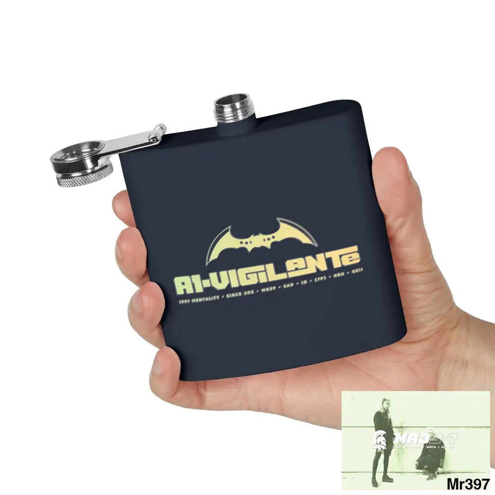 A1 Vigilante Stylish Stainless Steel Flask for Tea/ Coffee Lovers - 6oz Personalized Gift Mug