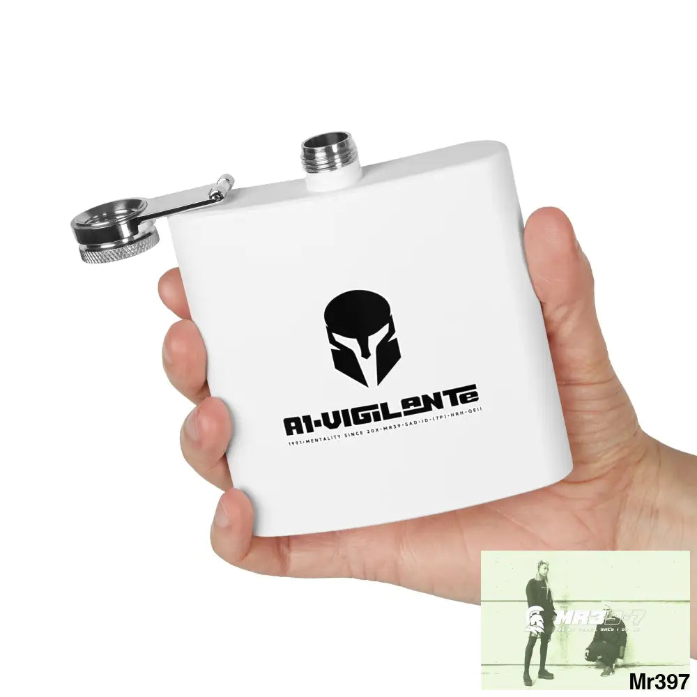 A1 Vigilante Stylish Stainless Steel Flask for Tea/ Coffee Lovers - 6oz Personalized Gift Mug