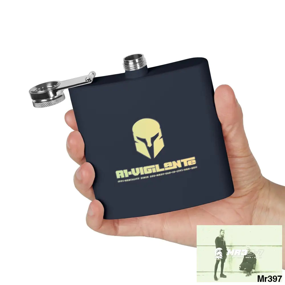 A1 Vigilante Stylish Stainless Steel Flask for Tea/ Coffee Lovers - 6oz Personalized Gift Mug