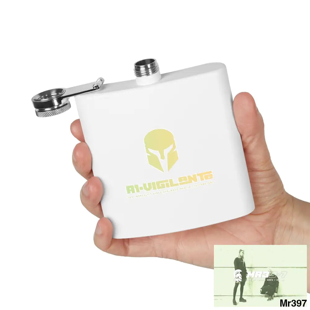 A1 Vigilante Stylish Stainless Steel Flask for Tea/ Coffee Lovers - 6oz Personalized Gift Mug