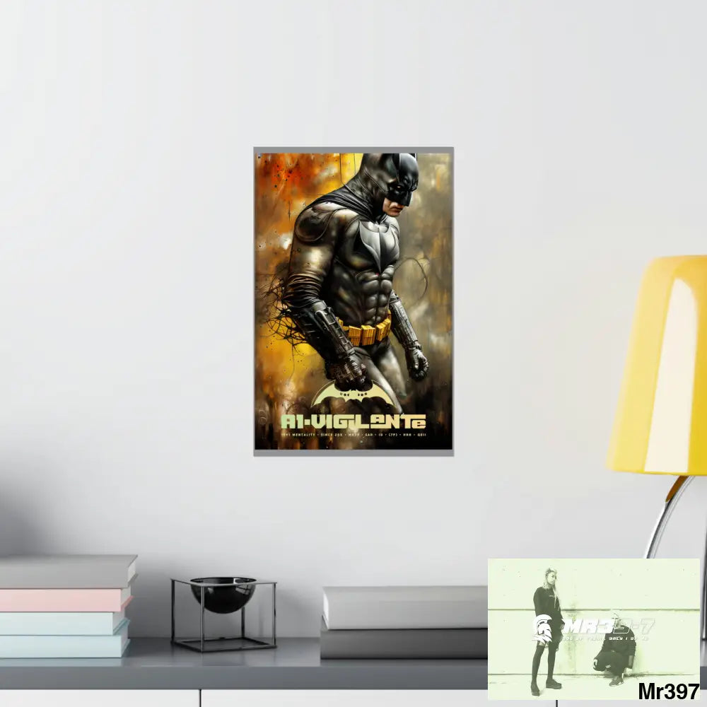 A1-Vigilante Super Resolution Batpain Steampunk Graphic Matte Vertical Posters 11’’ x 17’’ / Matte Poster