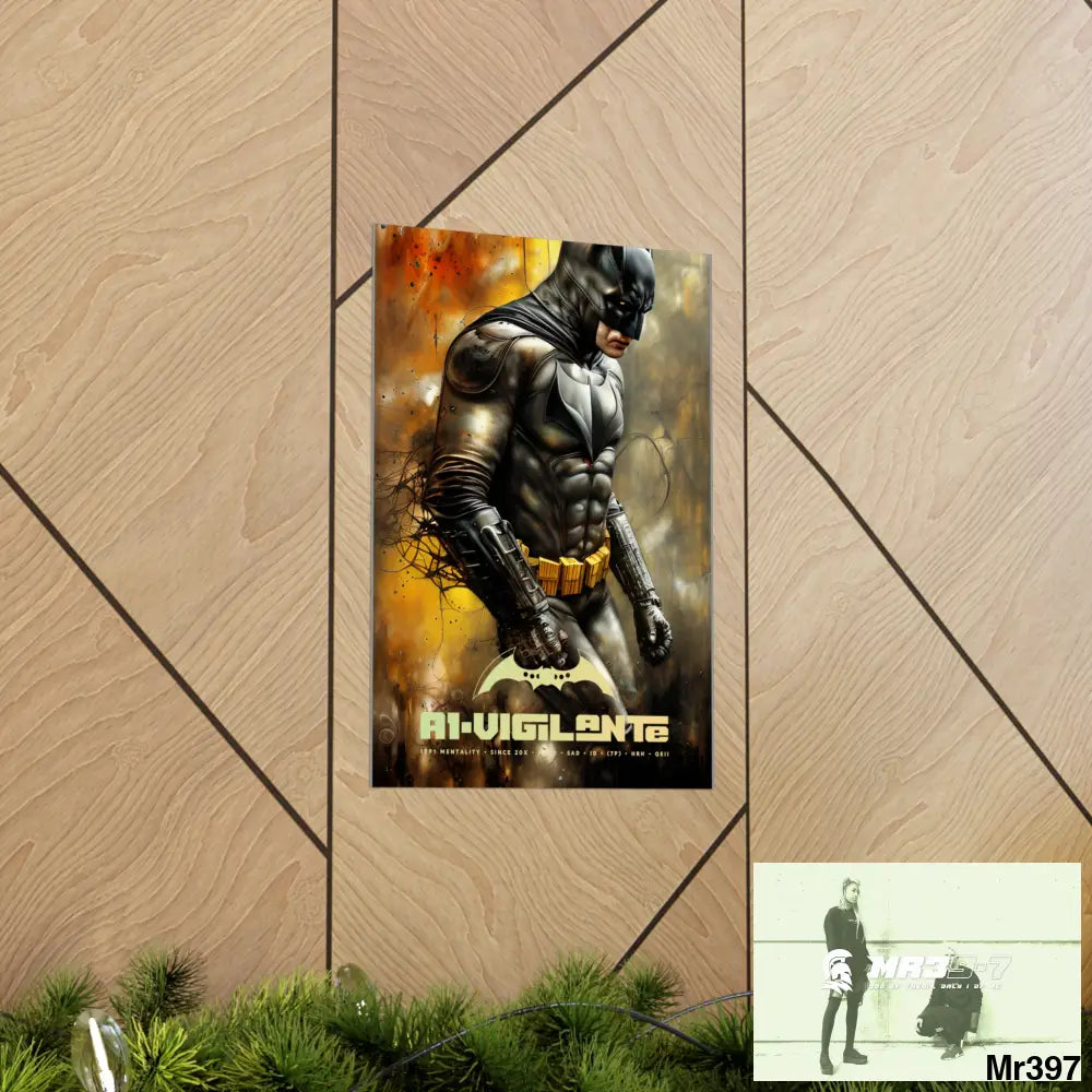 A1-Vigilante Super Resolution Batpain Steampunk Graphic Matte Vertical Posters Poster