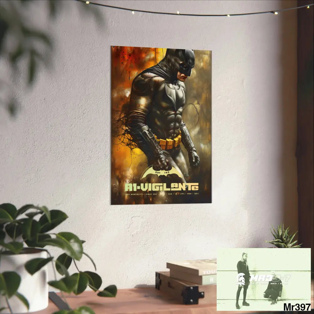 A1-Vigilante Super Resolution Batpain Steampunk Graphic Matte Vertical Posters Poster