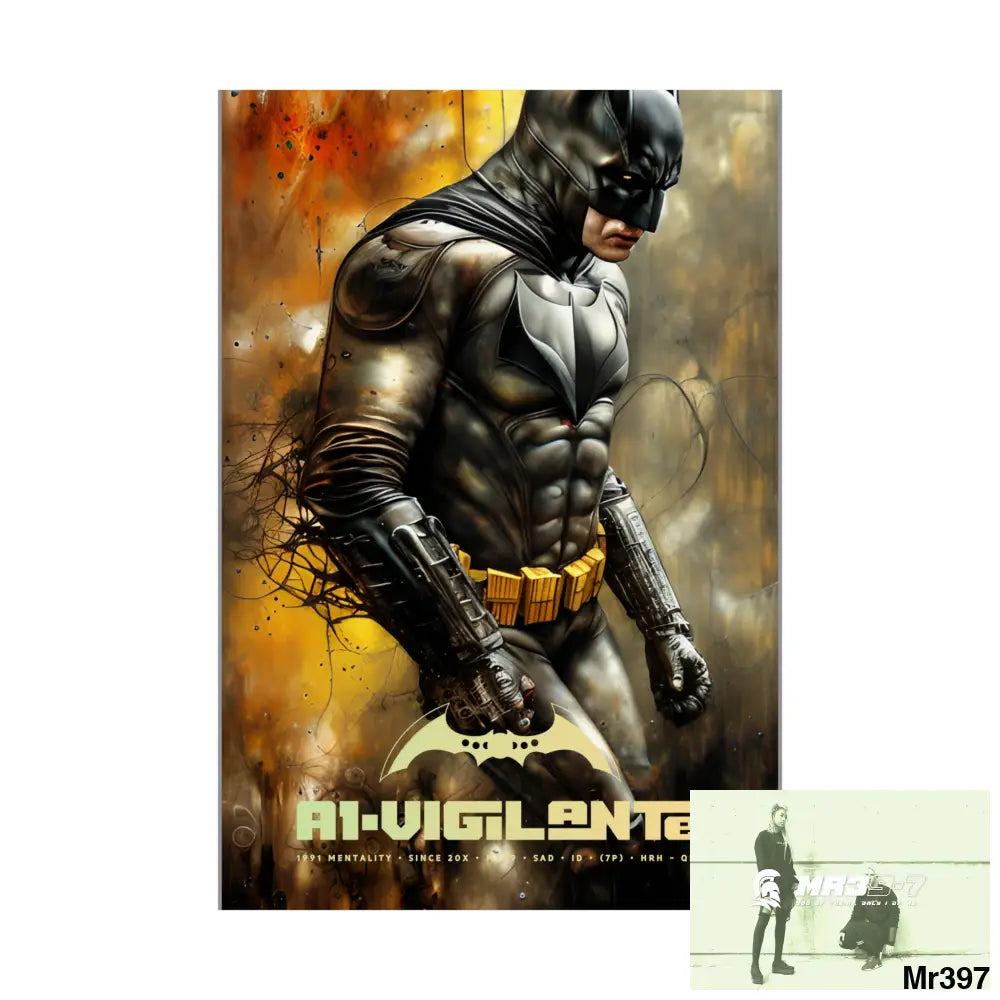 A1-Vigilante Super Resolution Batpain Steampunk Graphic Matte Vertical Posters Poster