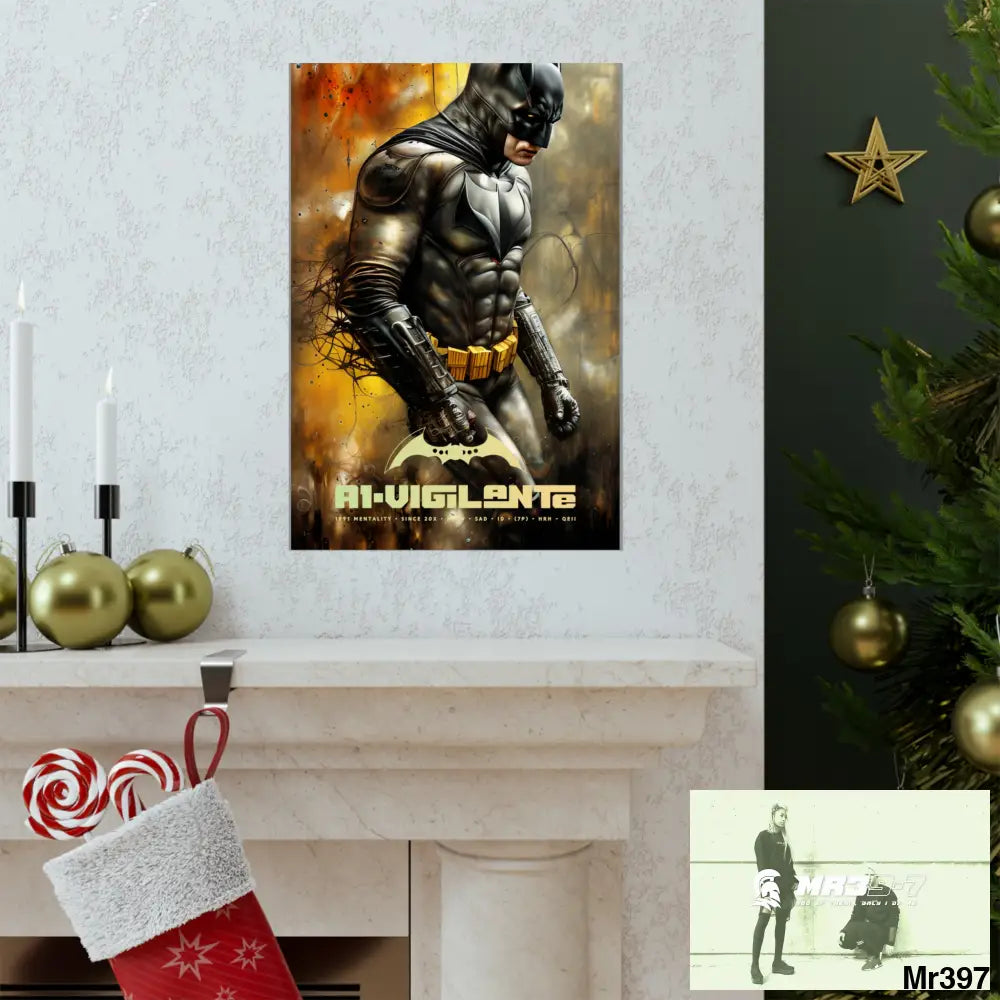 A1-Vigilante Super Resolution Batpain Steampunk Graphic Matte Vertical Posters Poster