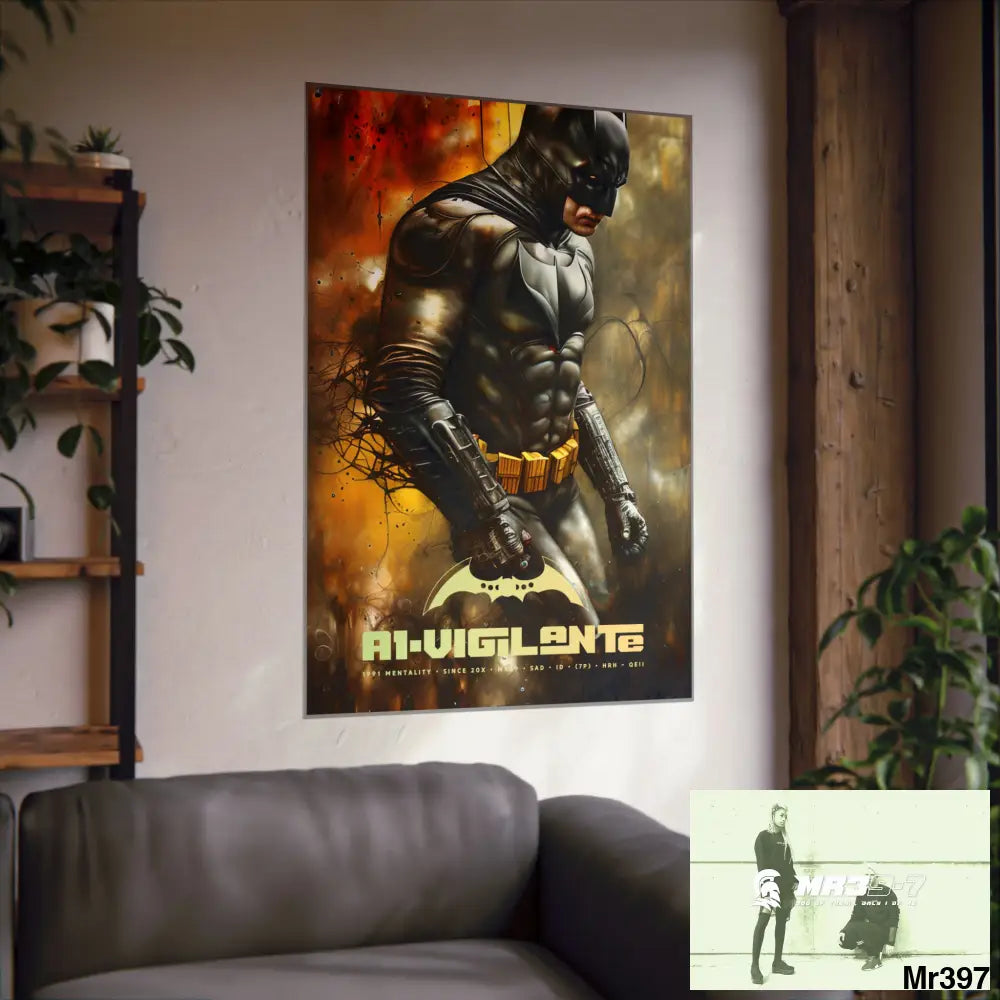 A1-Vigilante Super Resolution Batpain Steampunk Graphic Matte Vertical Posters Poster