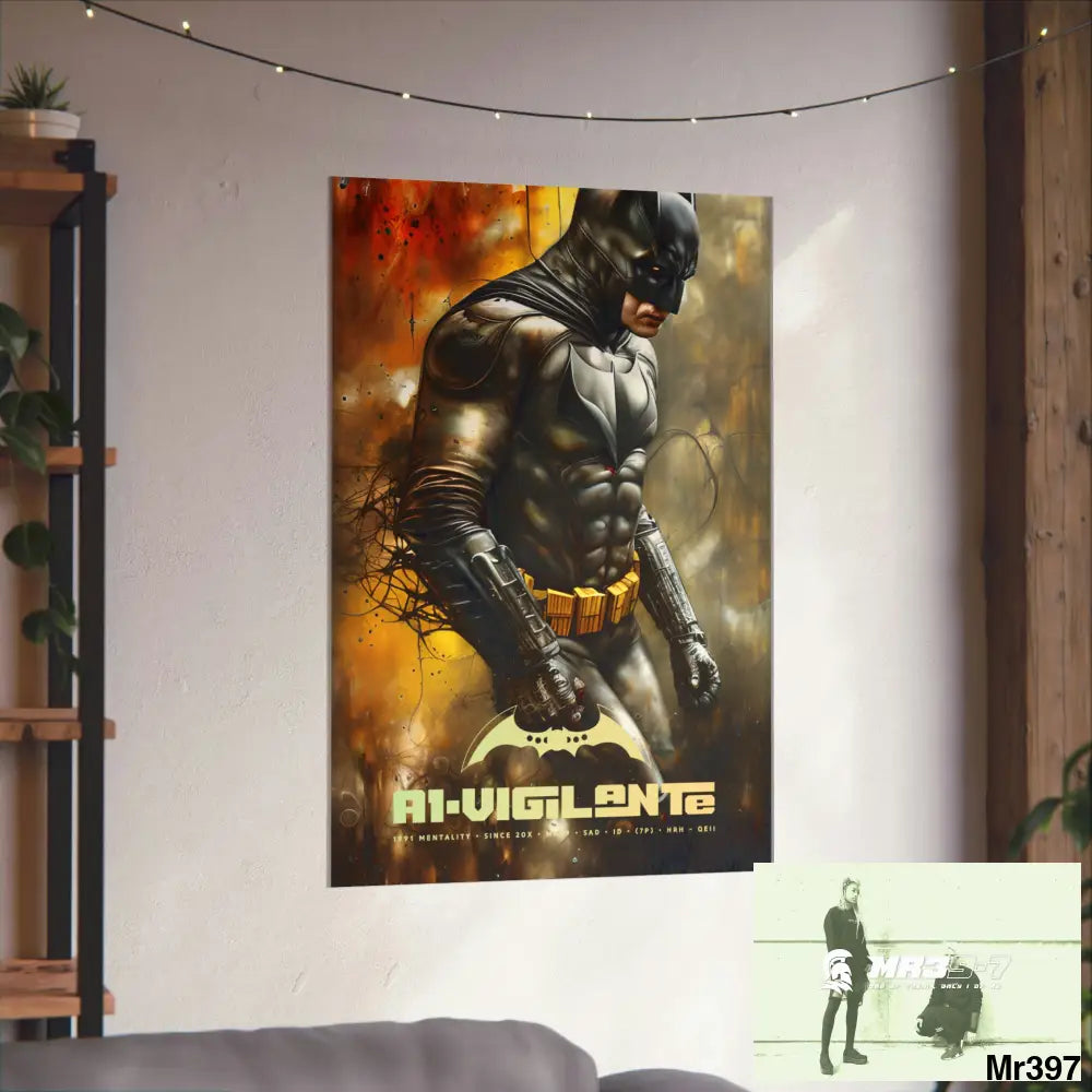 A1-Vigilante Super Resolution Batpain Steampunk Graphic Matte Vertical Posters Poster