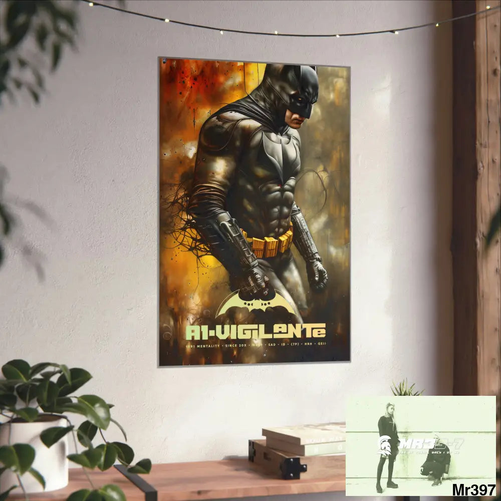 A1-Vigilante Super Resolution Batpain Steampunk Graphic Matte Vertical Posters Poster