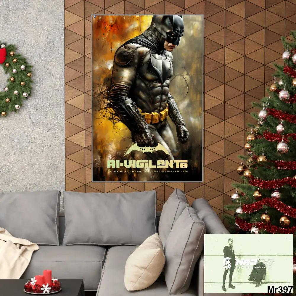 A1-Vigilante Super Resolution Batpain Steampunk Graphic Matte Vertical Posters Poster