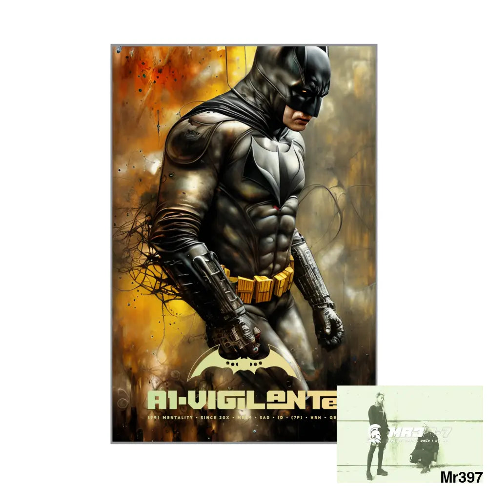 A1-Vigilante Super Resolution Batpain Steampunk Graphic Matte Vertical Posters Poster