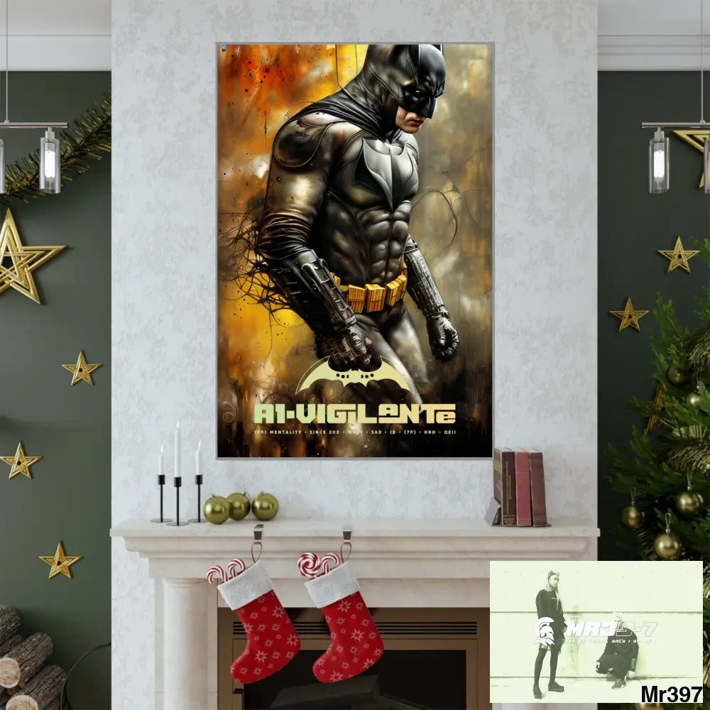 A1-Vigilante Super Resolution Batpain Steampunk Graphic Matte Vertical Posters Poster