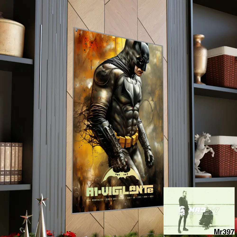A1-Vigilante Super Resolution Batpain Steampunk Graphic Matte Vertical Posters Poster