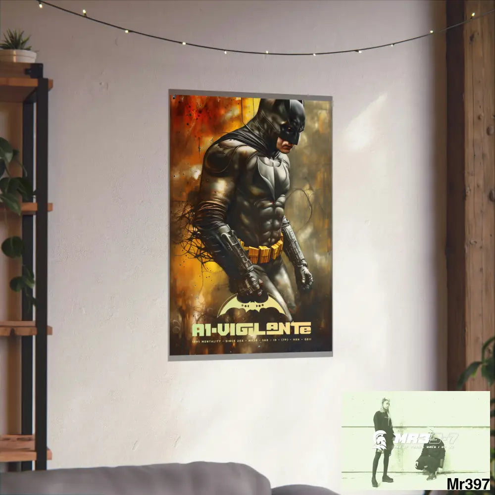A1-Vigilante Super Resolution Batpain Steampunk Graphic Matte Vertical Posters Poster