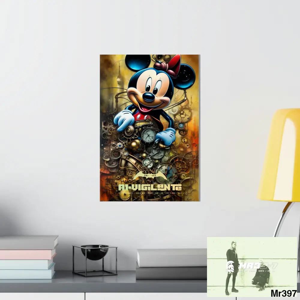 A1-Vigilante SuperResolution Micky Mouse Steampunk Graphic Matte Vertical Posters 13’’ x 19’’ / Matte Poster