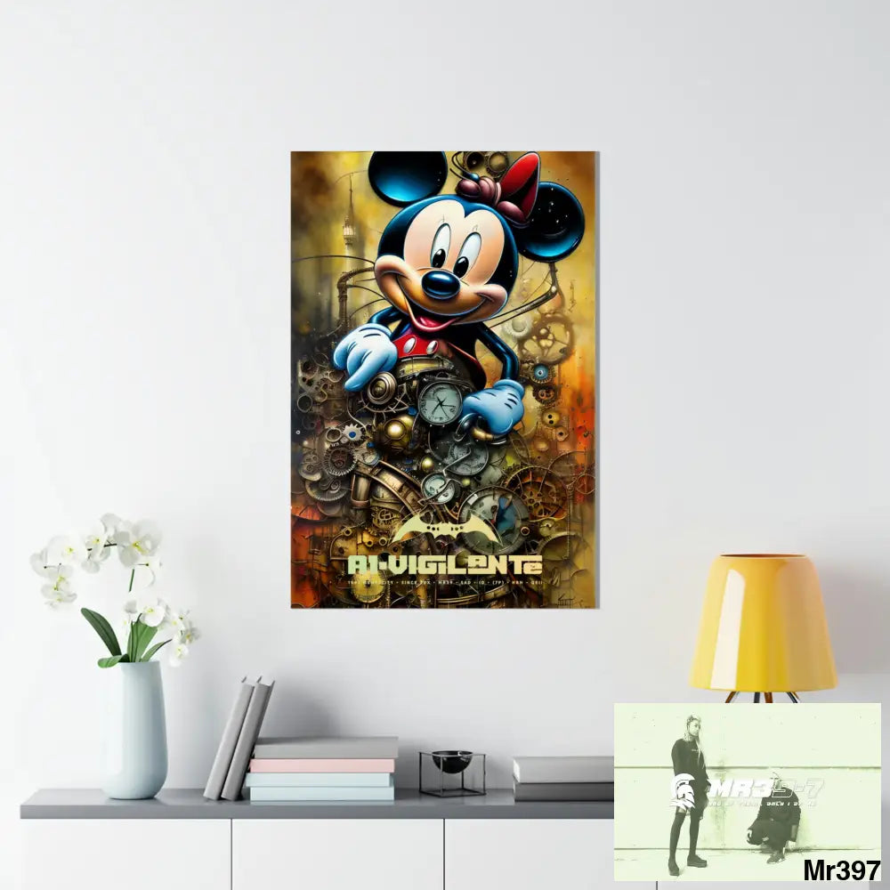 A1-Vigilante SuperResolution Micky Mouse Steampunk Graphic Matte Vertical Posters 27’’ x 40’’ / Matte Poster