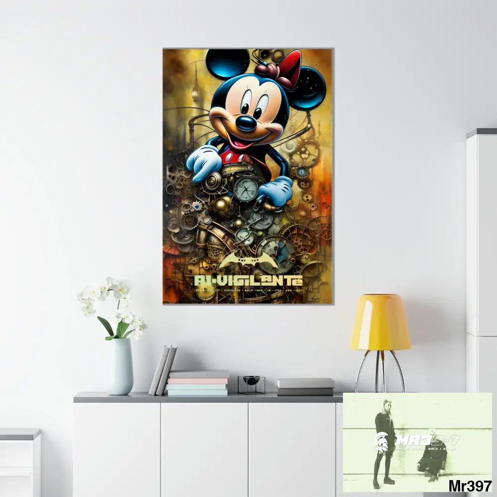 A1-Vigilante SuperResolution Micky Mouse Steampunk Graphic Matte Vertical Posters 36’’ x 54’’ / Matte Poster