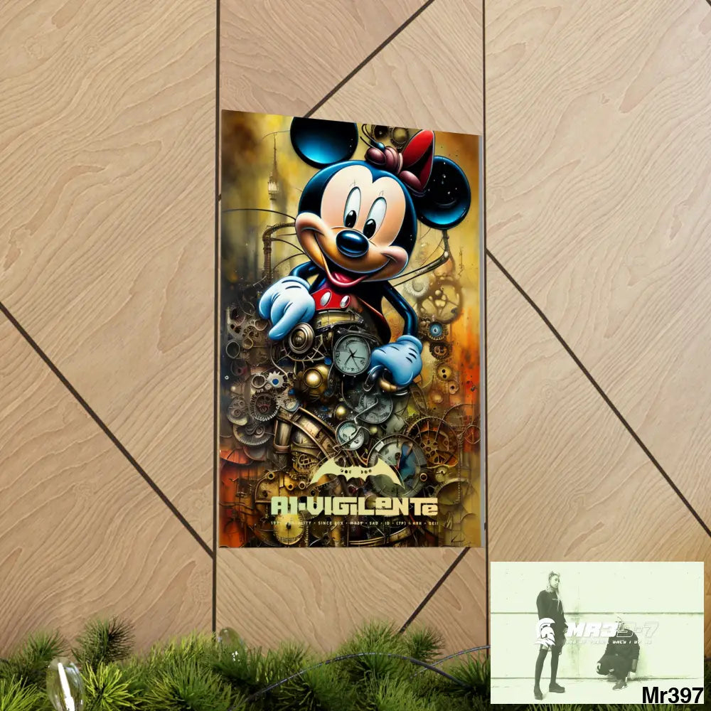 A1-Vigilante SuperResolution Micky Mouse Steampunk Graphic Matte Vertical Posters Poster