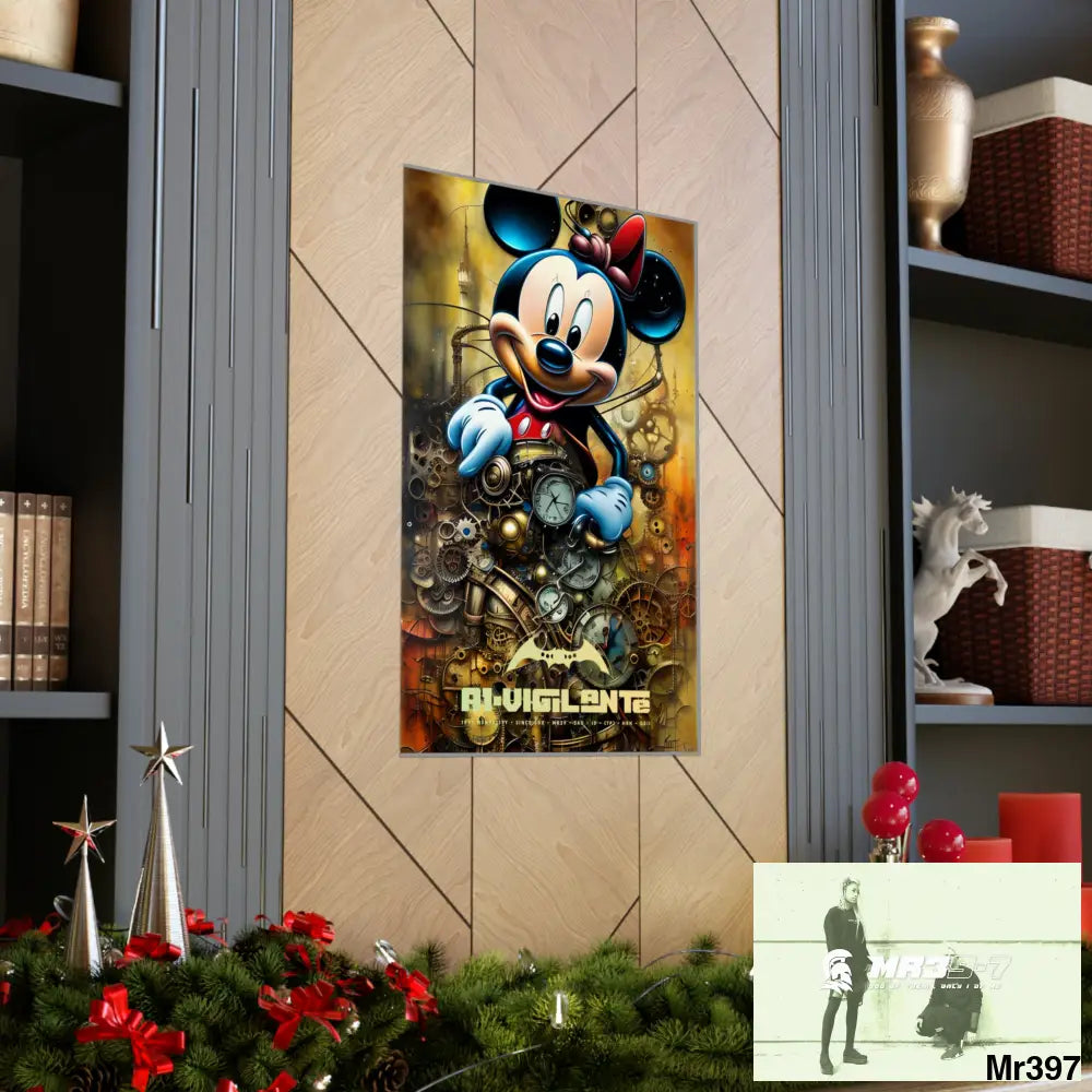 A1-Vigilante SuperResolution Micky Mouse Steampunk Graphic Matte Vertical Posters Poster