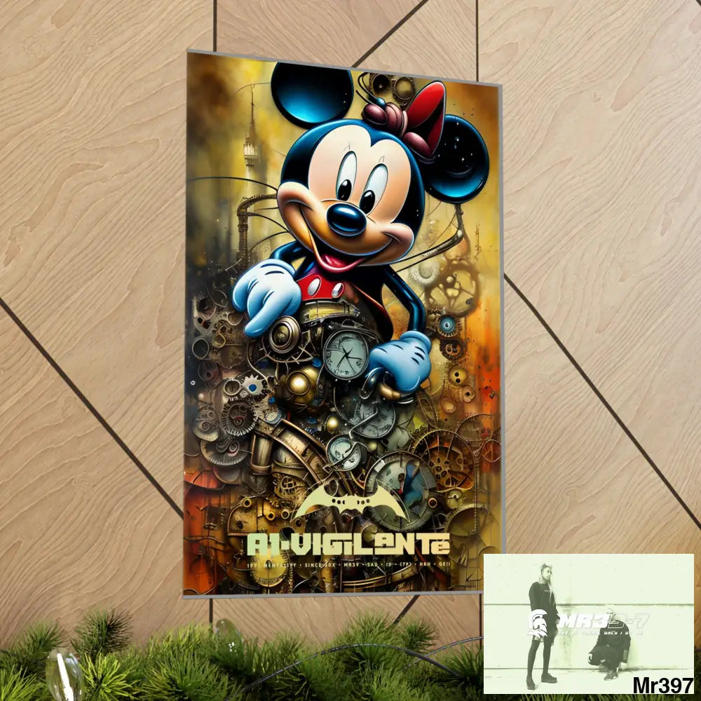 A1-Vigilante SuperResolution Micky Mouse Steampunk Graphic Matte Vertical Posters Poster