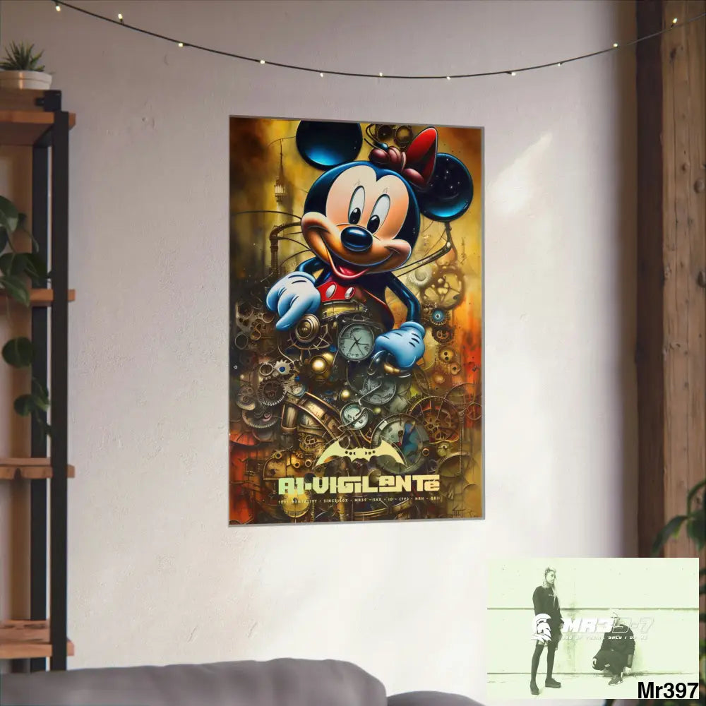 A1-Vigilante SuperResolution Micky Mouse Steampunk Graphic Matte Vertical Posters Poster