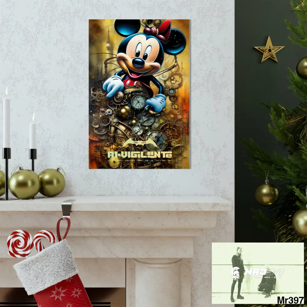 A1-Vigilante SuperResolution Micky Mouse Steampunk Graphic Matte Vertical Posters Poster