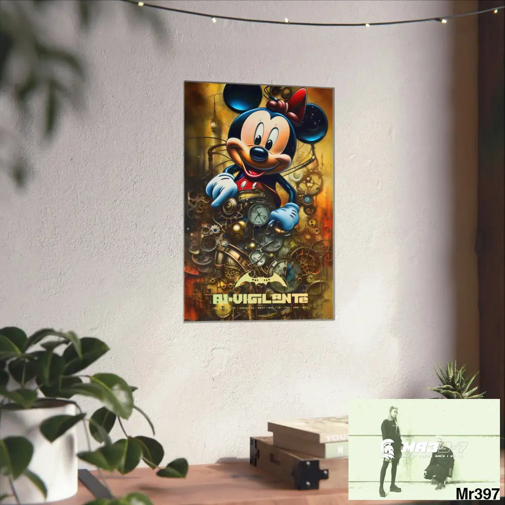 A1-Vigilante SuperResolution Micky Mouse Steampunk Graphic Matte Vertical Posters Poster
