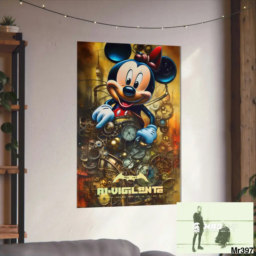 A1-Vigilante SuperResolution Micky Mouse Steampunk Graphic Matte Vertical Posters Poster