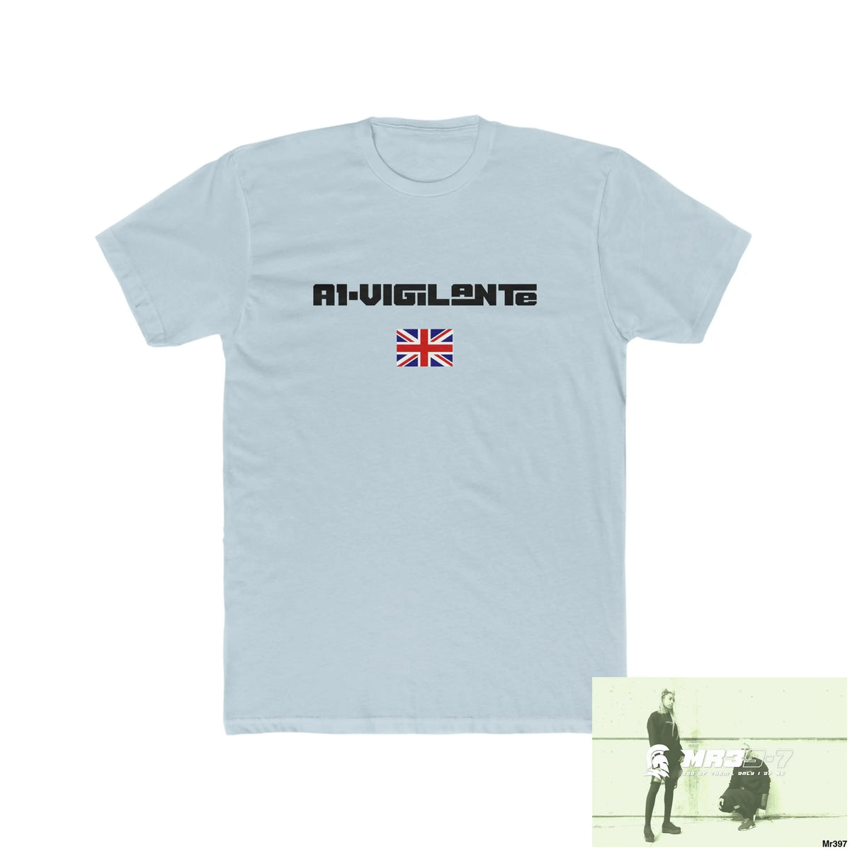 A1-Vigilante Thailand -SAS - Snowdon -Link Men’s Cotton Crew Tee Solid Light Blue / S T-Shirt