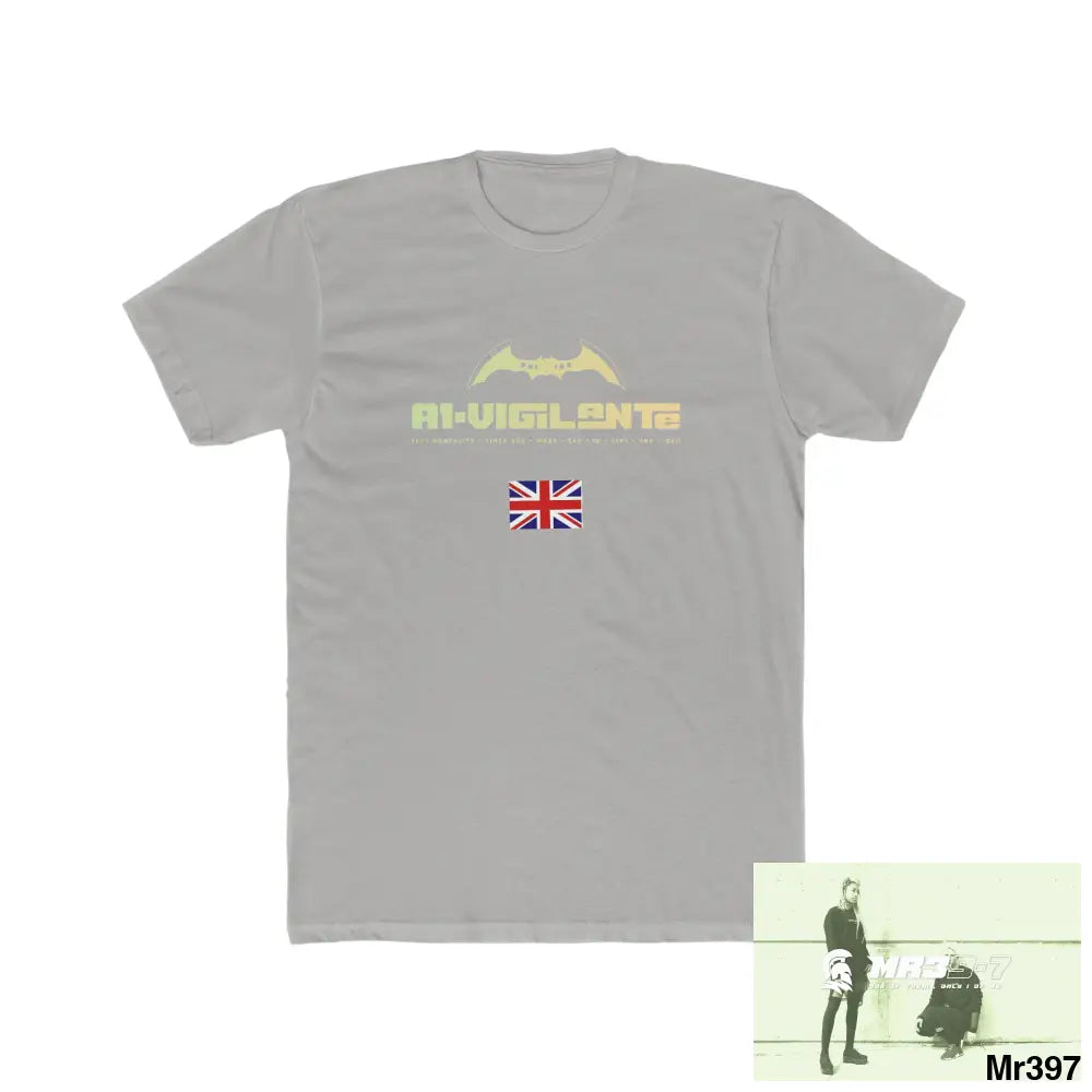 A1-Vigilante Thailand -SAS - Snowdon - Link Men’s Cotton Crew Tee Solid Light Grey / S T-Shirt