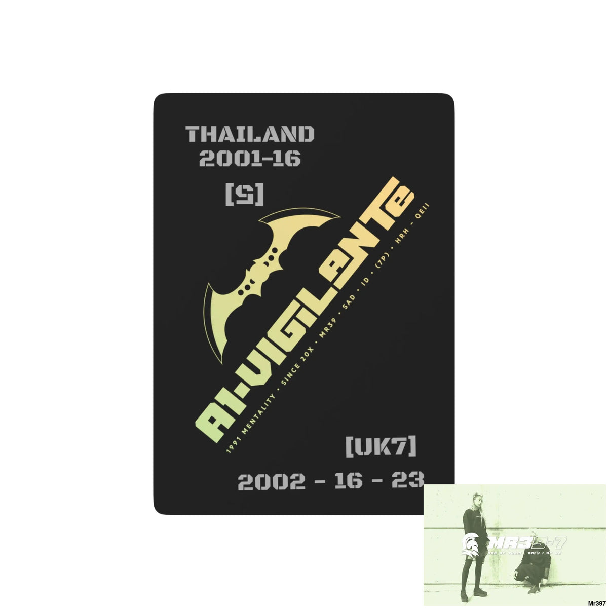 A1-Vigilante Thailand /UK Ltd Edition Custom Poker Cards 2.5’’ x 3.5’’ / White / Semi Glossy Paper products
