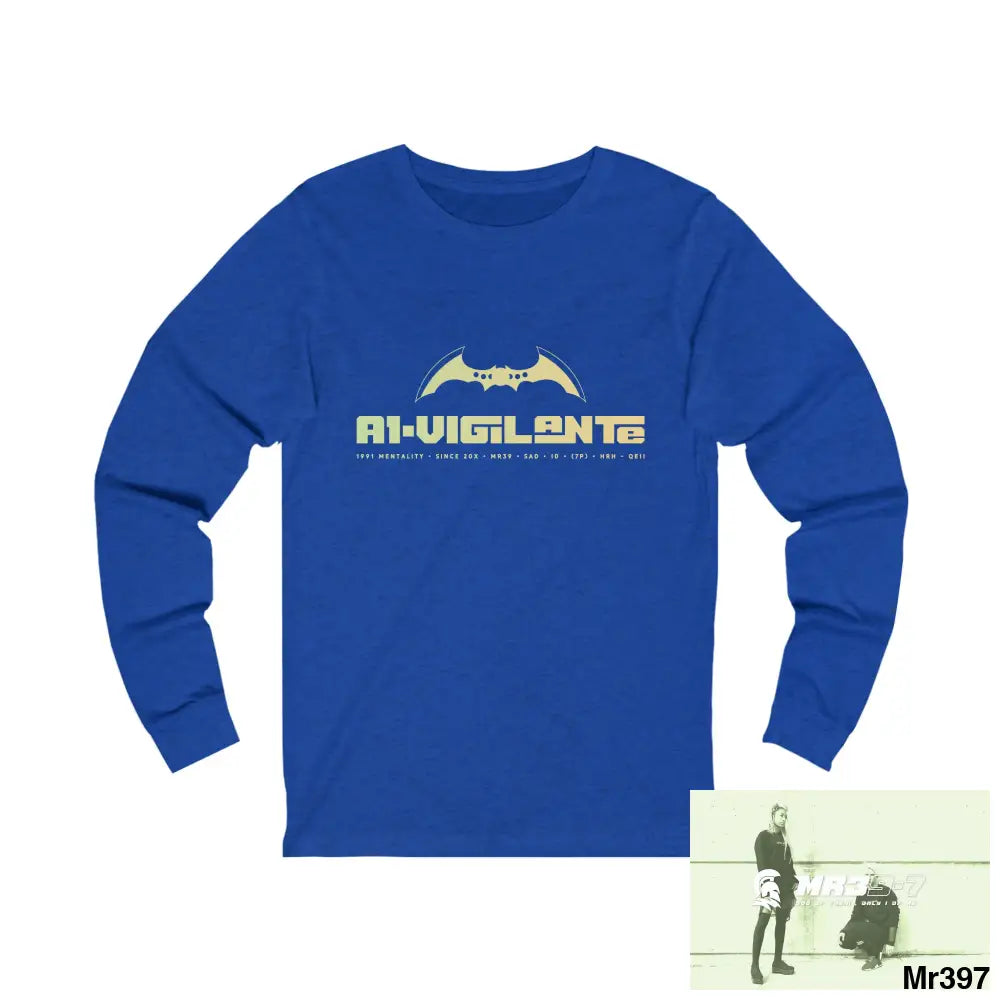 A1.Vigilante Unisex Jersey Long Sleeve Tee XL / True Royal TriBlend Long-sleeve