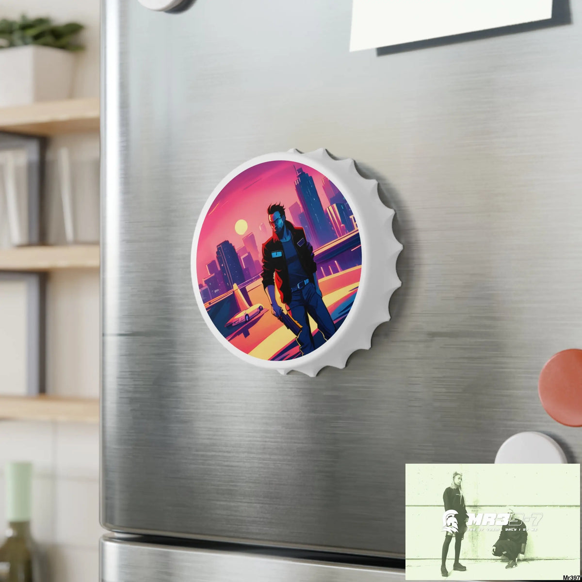 A1-Vigilante Vice theme Magnetic Bottle Opener One size / White Accessories