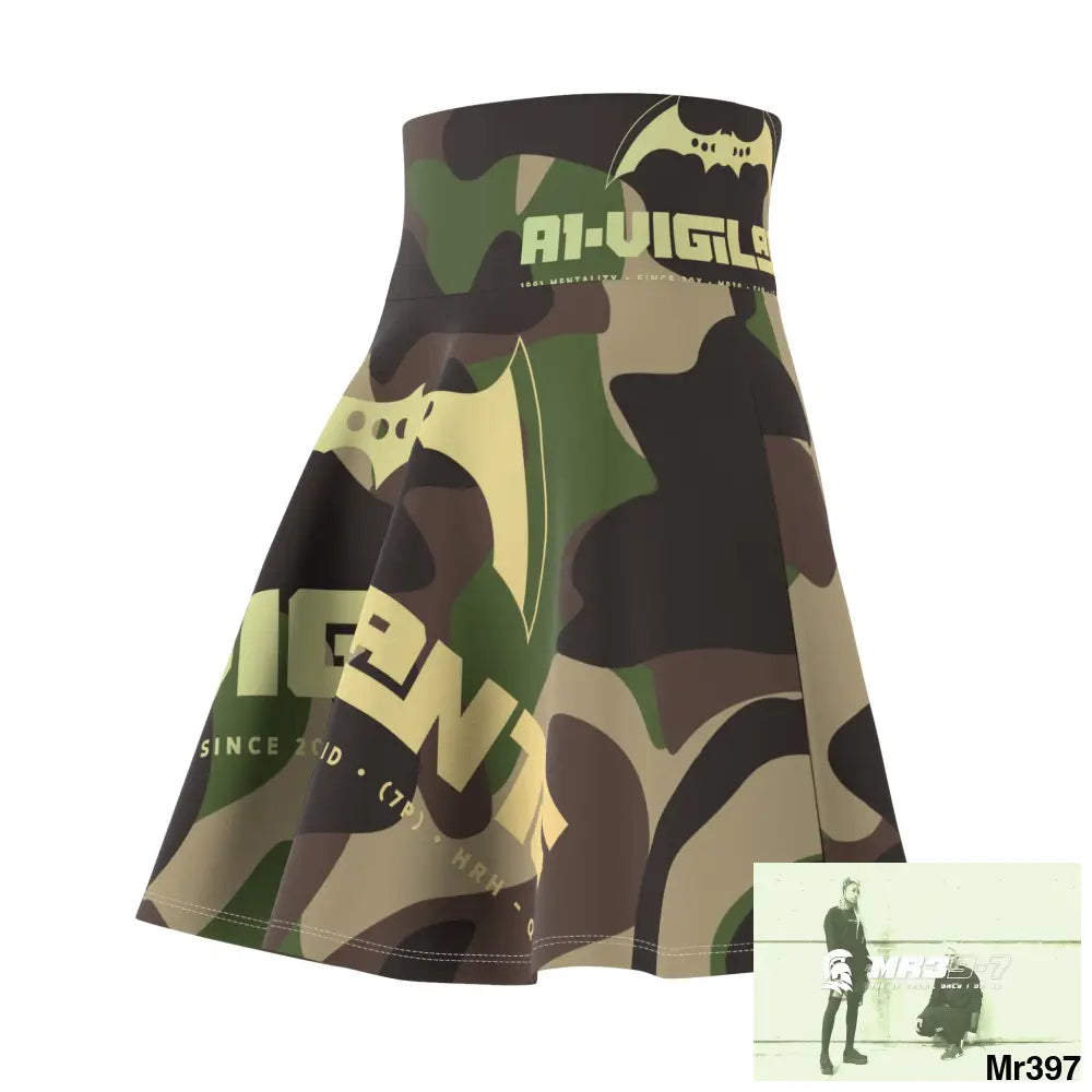 A1-Vigilante Women’s Skater Skirt (AOP) All Over Prints