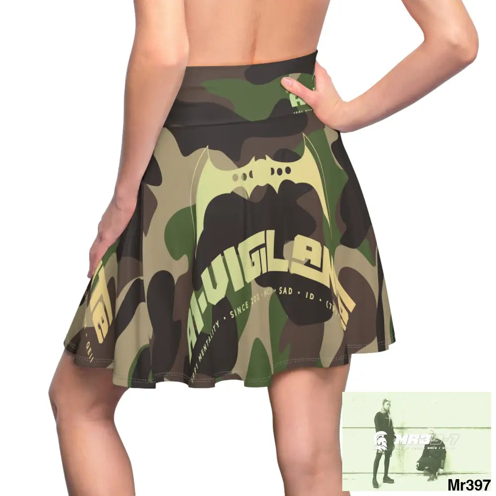 A1-Vigilante Women’s Skater Skirt (AOP) All Over Prints