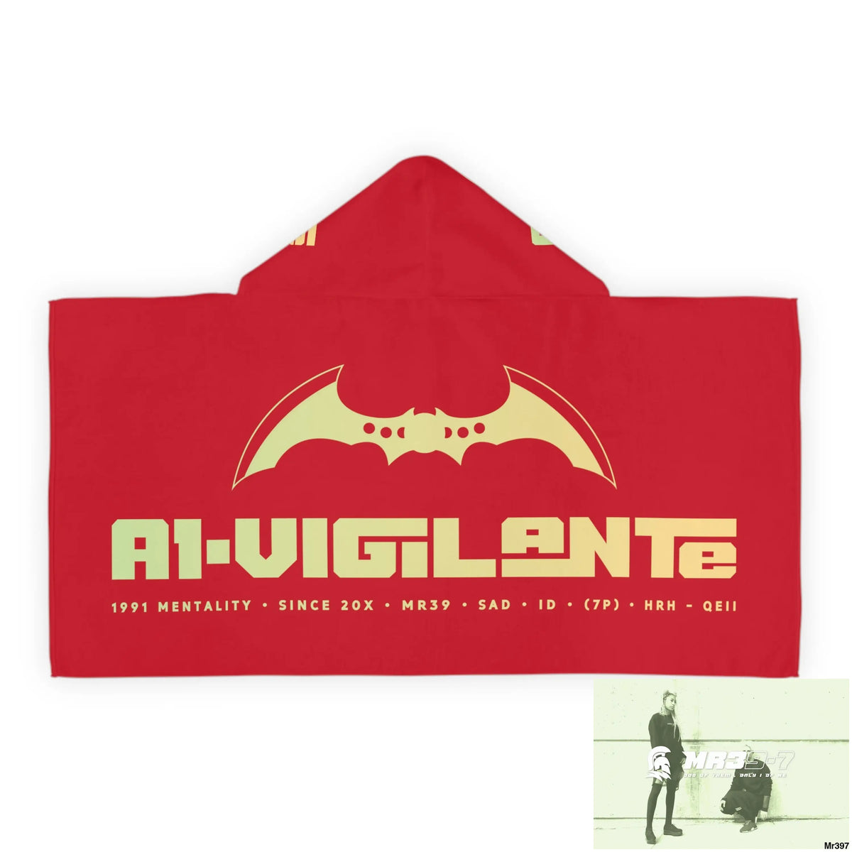 A1-Vigilante Youth Hooded Towel 24’’ × 48’’ All Over Prints