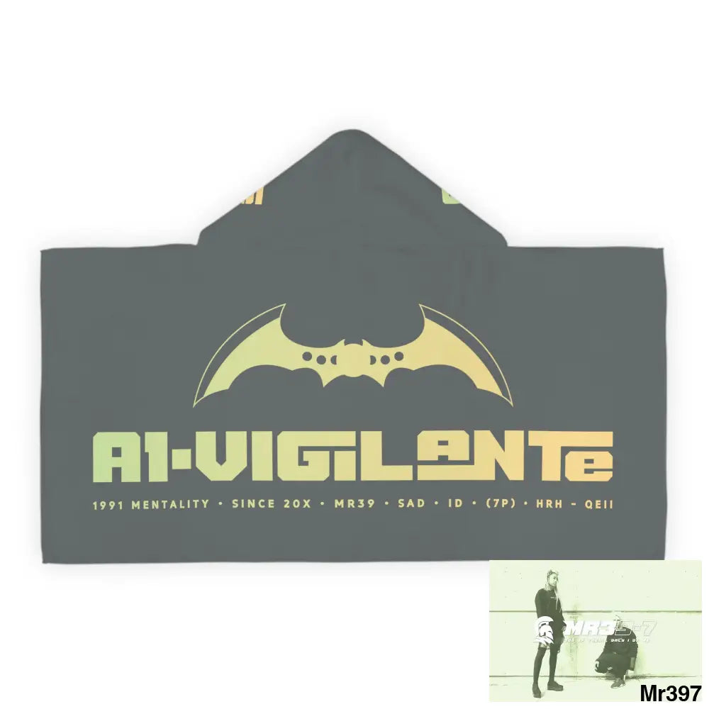 A1-Vigilante Youth Hooded Towel 24’’ × 48’’ All Over Prints