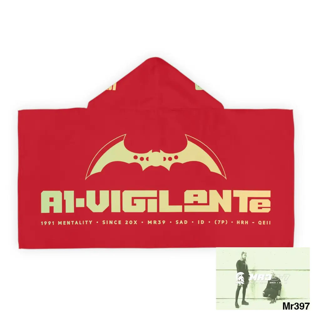A1-Vigilante Youth Hooded Towel 24’’ × 48’’ All Over Prints