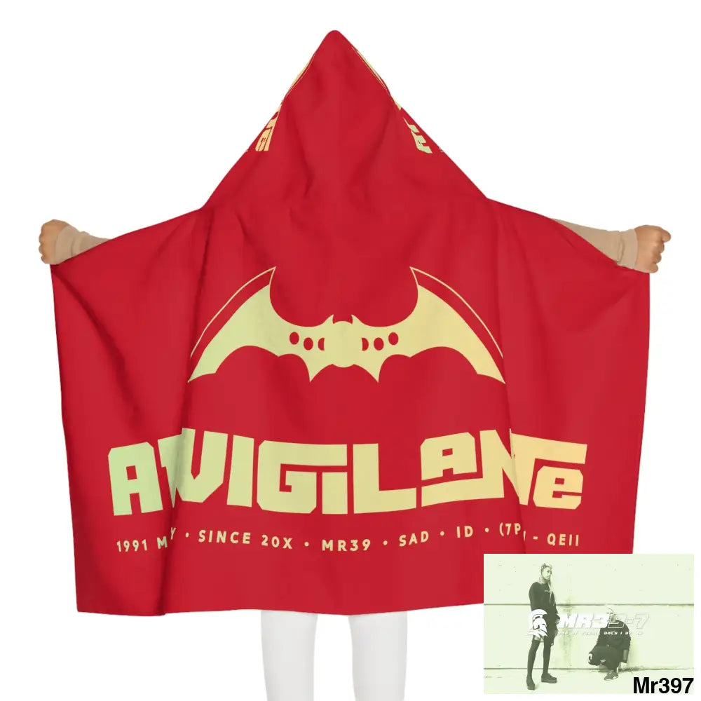 A1-Vigilante Youth Hooded Towel 24’’ × 48’’ All Over Prints