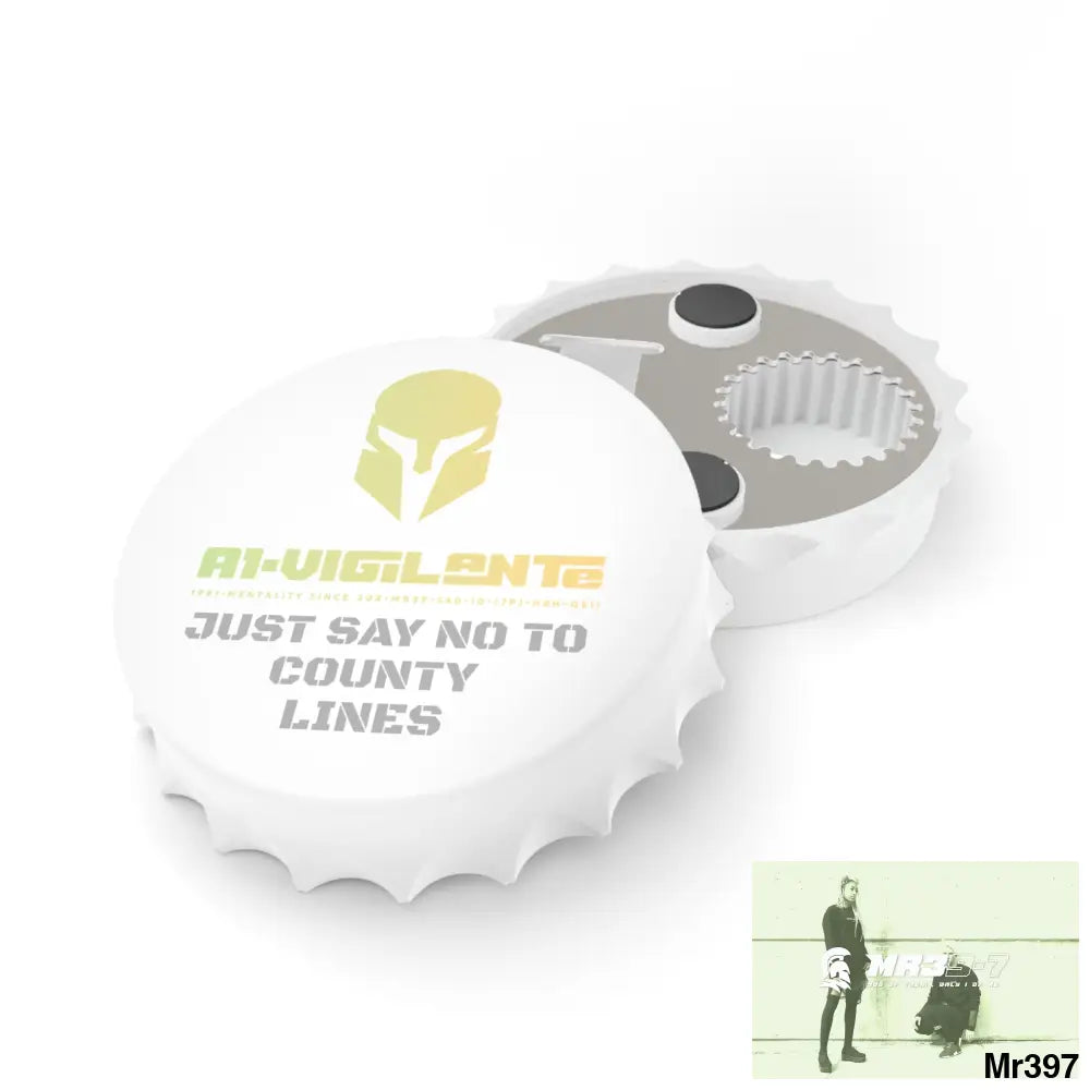 A1- VigilanteSparta Edition Just Say No To County Lines Bottle Opener One size / White Accessories