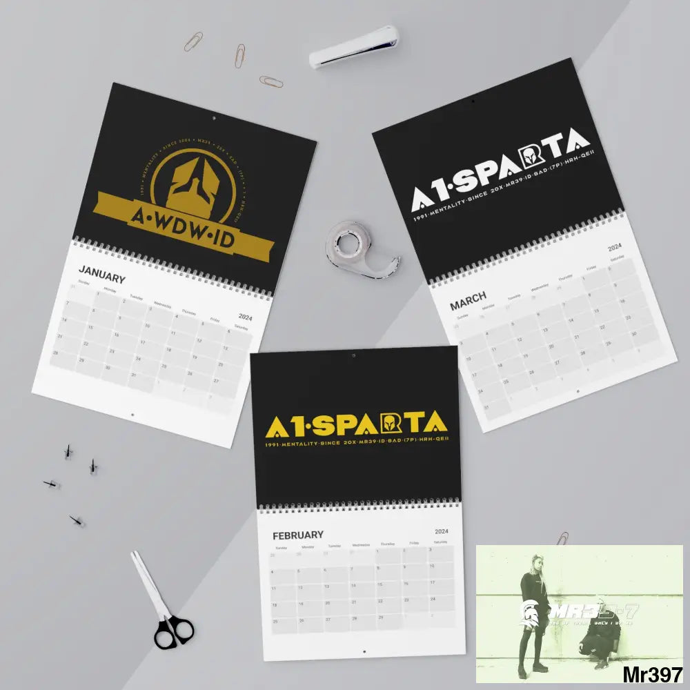 A1.WDW.RSf.SPARTA.VIGILANTE.MR39-7 + Art Calendar (2024) 10.8’’ x 8.4’’ / Semi Glossy Calendar