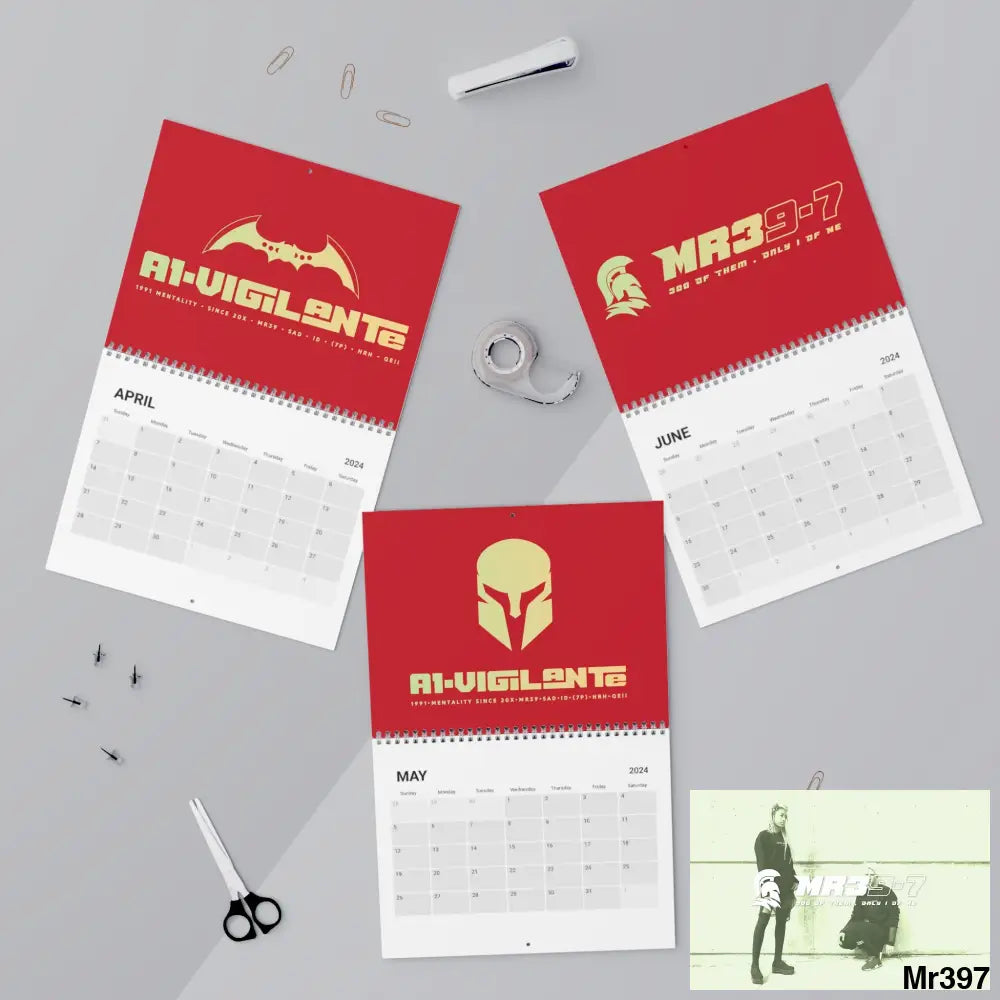 A1.WDW.RSf.SPARTA.VIGILANTE.MR39-7 + Art Calendar (2024) 10.8’’ x 8.4’’ / Semi Glossy Calendar