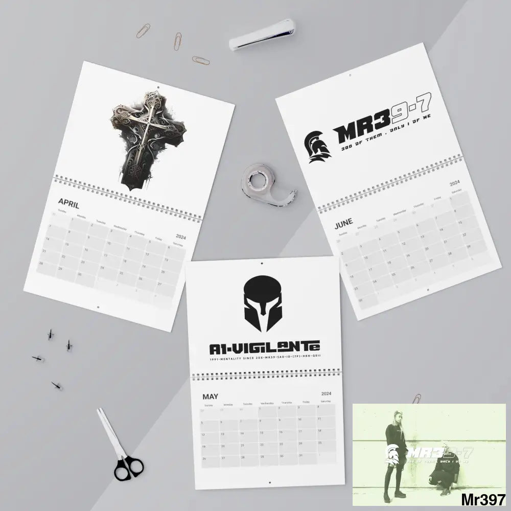 A1.WDW.RSf.SPARTA.VIGILANTE.MR39-7 + Art Calendar (2024) 10.8’’ x 8.4’’ / Semi Glossy Calendar