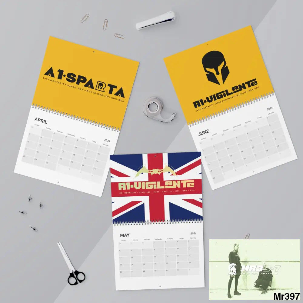 A1.WDW.RSF.SPARTA.VIGILANTE.MR39-7 + Art Calendar (2024) 10.8’’ x 8.4’’ / Semi Glossy Calendar