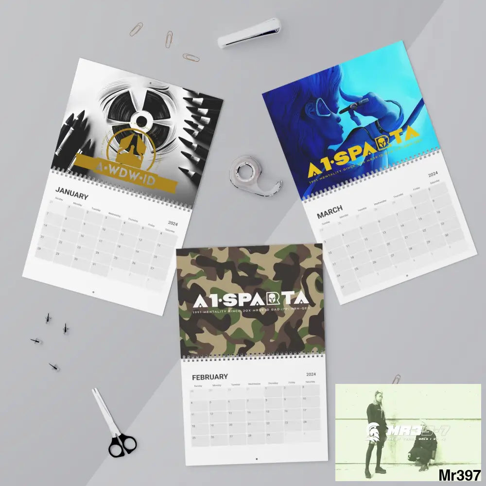 A1.WDW.RSF.SPARTA.VIGILANTE.MR39-7 + Art Calendar (2024) 10.8’’ x 8.4’’ / Semi Glossy Calendar