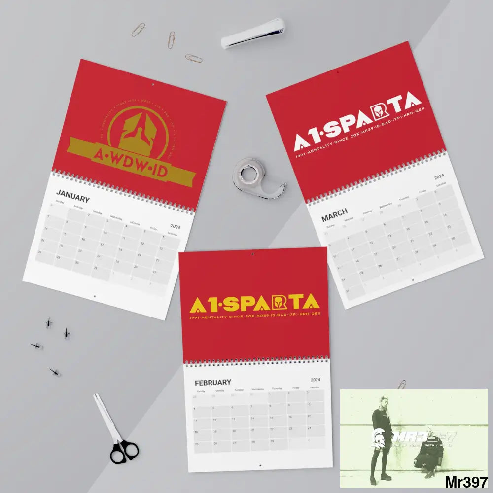A1.WDW.RSf.SPARTA.VIGILANTE.MR39-7 + Art Calendar (2024) 10.8’’ x 8.4’’ / Semi Glossy Calendar
