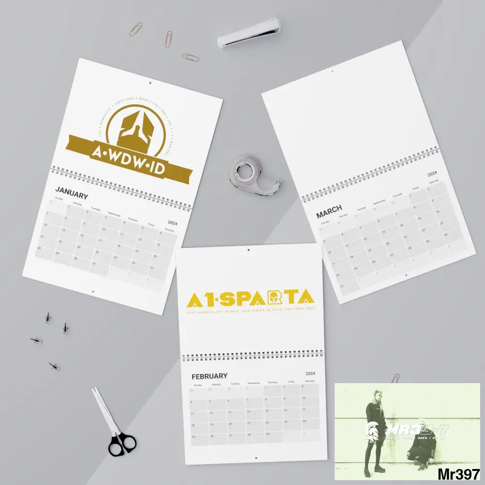 A1.WDW.RSf.SPARTA.VIGILANTE.MR39-7 + Art Calendar (2024) 10.8’’ x 8.4’’ / Semi Glossy Calendar