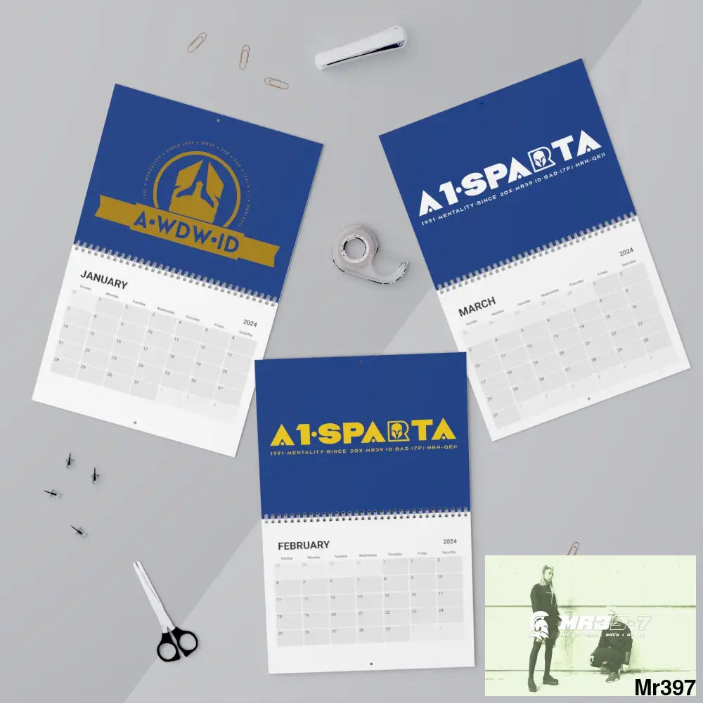 A1.WDW.RSf.SPARTA.VIGILANTE.MR39-7 + Art Calendar (2024) 10.8’’ x 8.4’’ / Semi Glossy Calendar