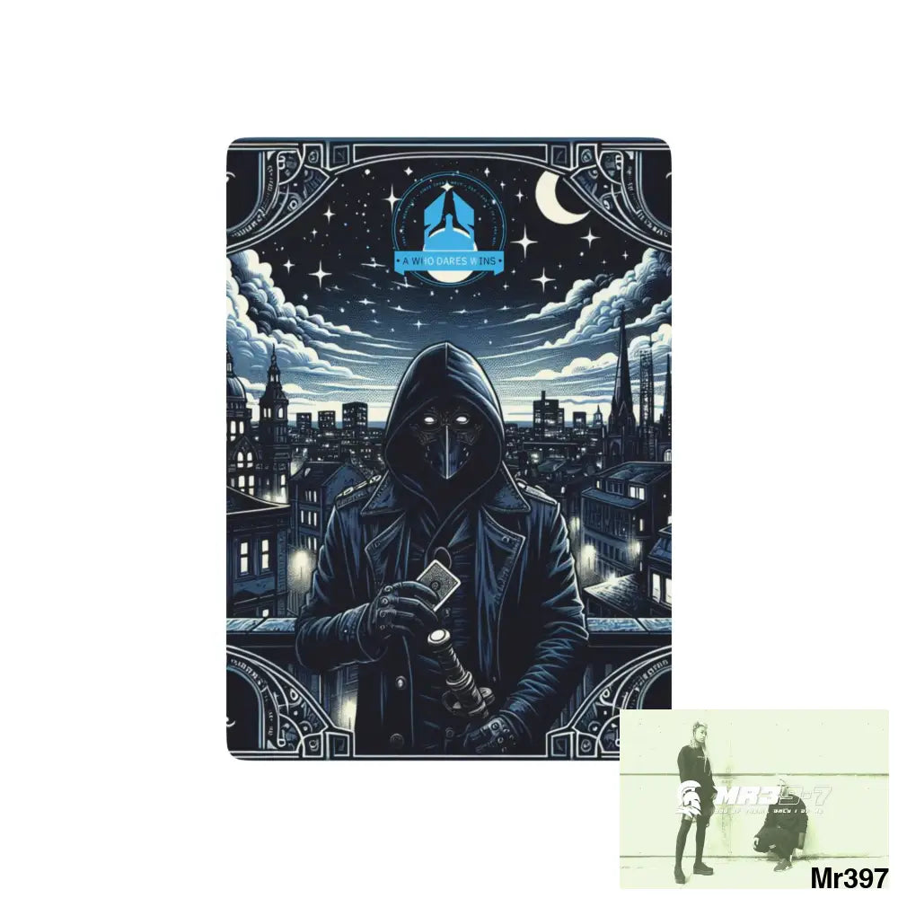 A1-Who Dares AI Gwynedd Vigilante Themed Ltd Edition Custom Poker Cards 2.5’’ x 3.5’’ / White / Semi Glossy Paper