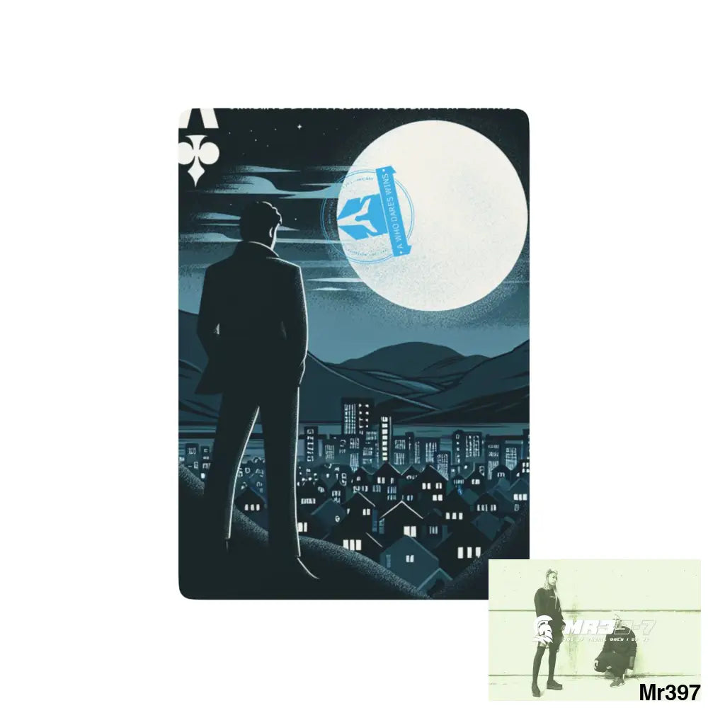 A1-Who Dares Wins AI Gwynedd Vigilante Themed Ltd Edition Custom Poker Cards 2.5’’ x 3.5’’ / White / Semi Glossy Paper